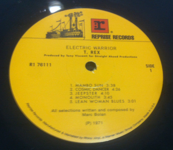 T. Rex : Electric Warrior (LP, Album, RE)