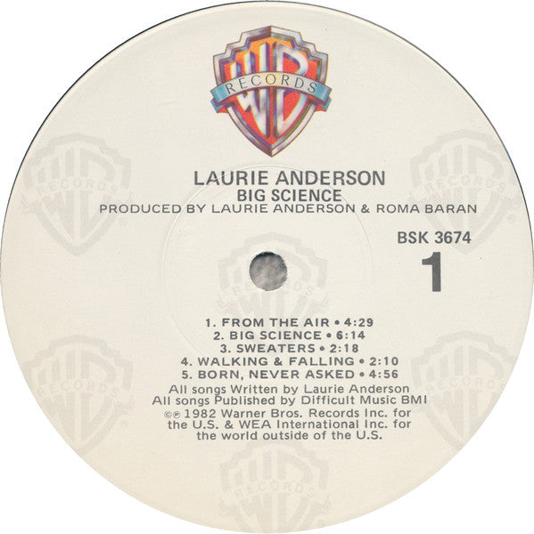 Laurie Anderson : Big Science (LP, Album, Win)
