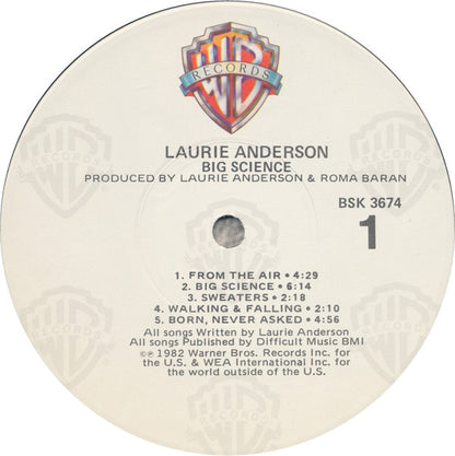 Laurie Anderson : Big Science (LP, Album, Win)