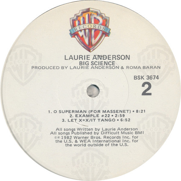 Laurie Anderson : Big Science (LP, Album, Win)