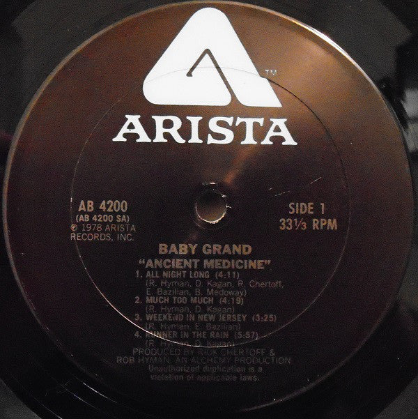 Baby Grand (3) : Ancient Medicine (LP, Album, Ter)