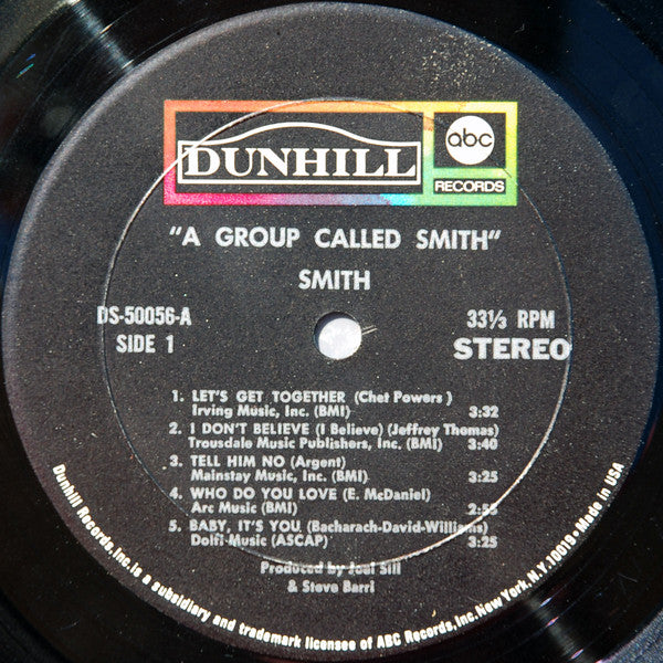 Smith (3) : A Group Called Smith (LP, Album, Mon)