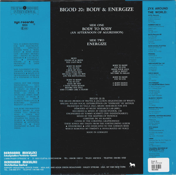 Bigod 20 : Body & Energize (12", Maxi)