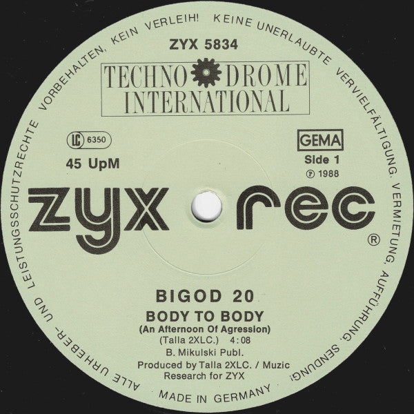 Bigod 20 : Body & Energize (12", Maxi)