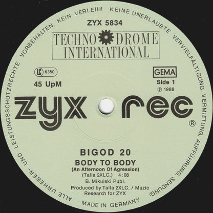 Bigod 20 : Body & Energize (12", Maxi)