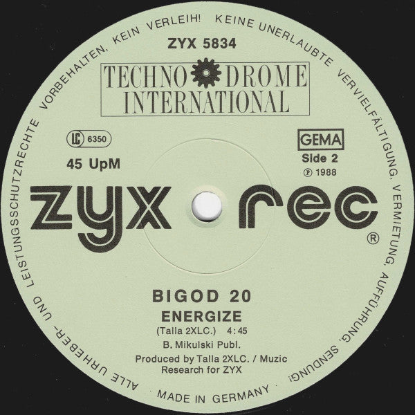 Bigod 20 : Body & Energize (12", Maxi)