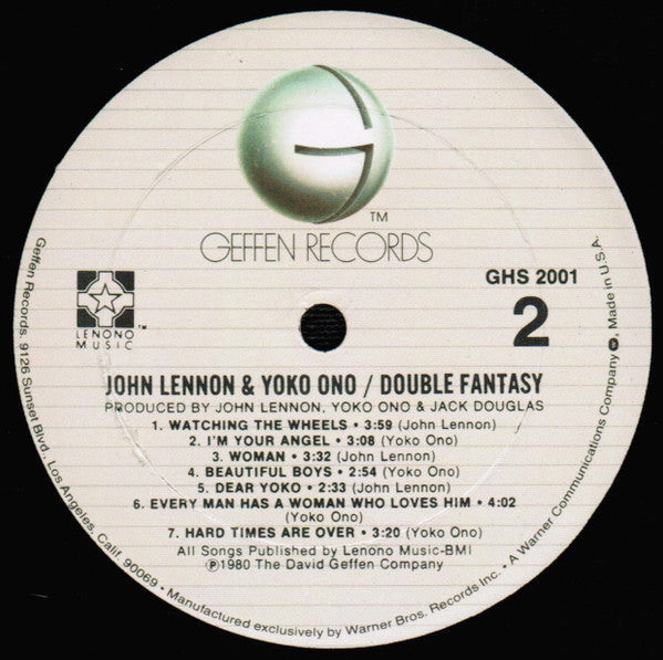John Lennon & Yoko Ono : Double Fantasy (LP, Album, Gol)