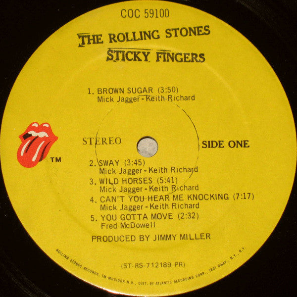 The Rolling Stones : Sticky Fingers (LP, Album, RP, Zip)