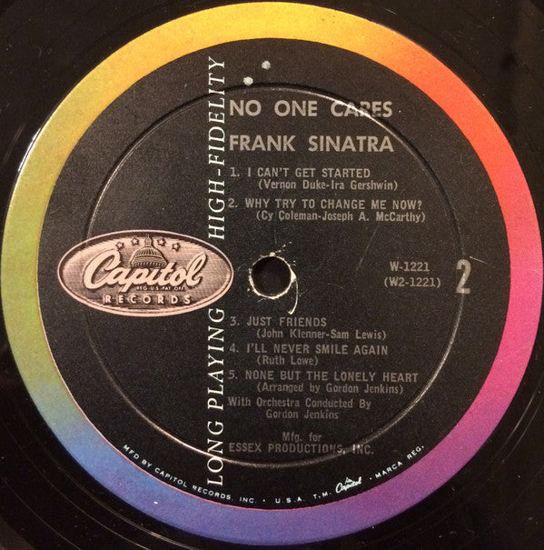 Frank Sinatra : No One Cares (LP, Album, Mono, Ind)