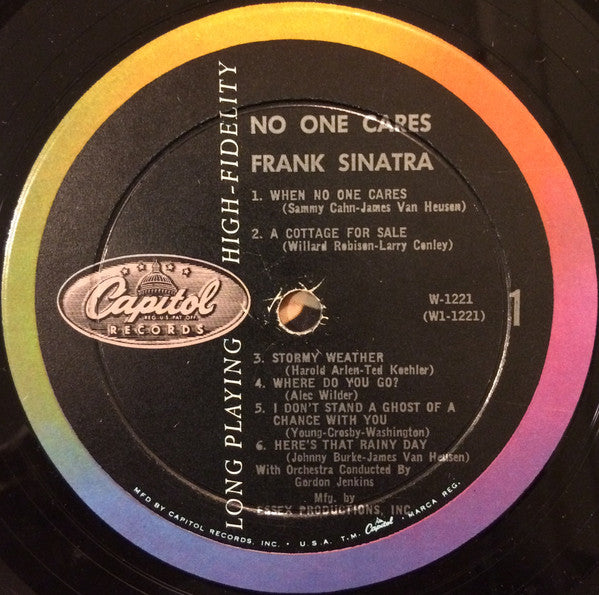 Frank Sinatra : No One Cares (LP, Album, Mono, Ind)