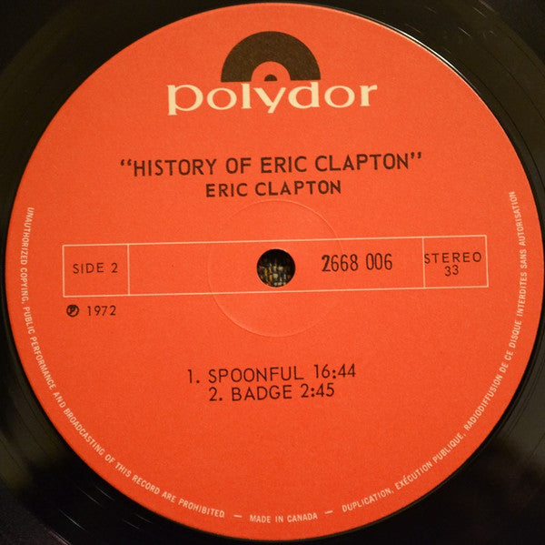 Eric Clapton : History Of Eric Clapton (2xLP, Comp, Gat)