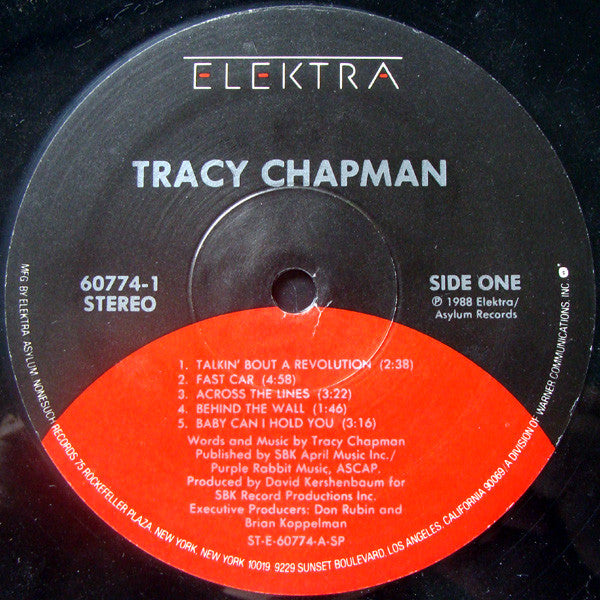 Tracy Chapman : Tracy Chapman (LP, Album, SP )