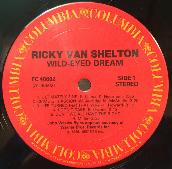 Ricky Van Shelton : Wild-Eyed Dream (LP, Album)