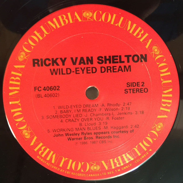 Ricky Van Shelton : Wild-Eyed Dream (LP, Album)