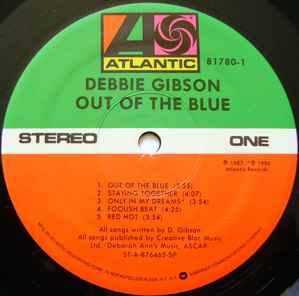 Debbie Gibson : Out Of The Blue (LP, Album, SP )