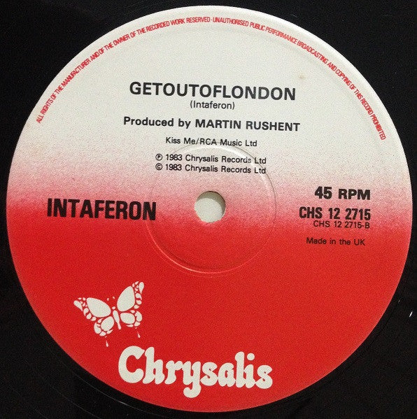 Intaferon : Getoutoflondon (Intacontinentalballisticmix) (12", Single)
