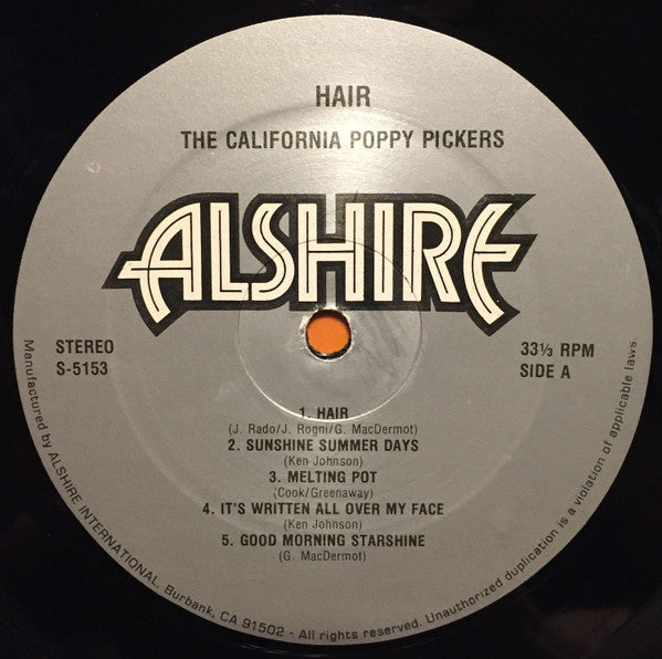 The California Poppy Pickers : Hair (LP, RE)