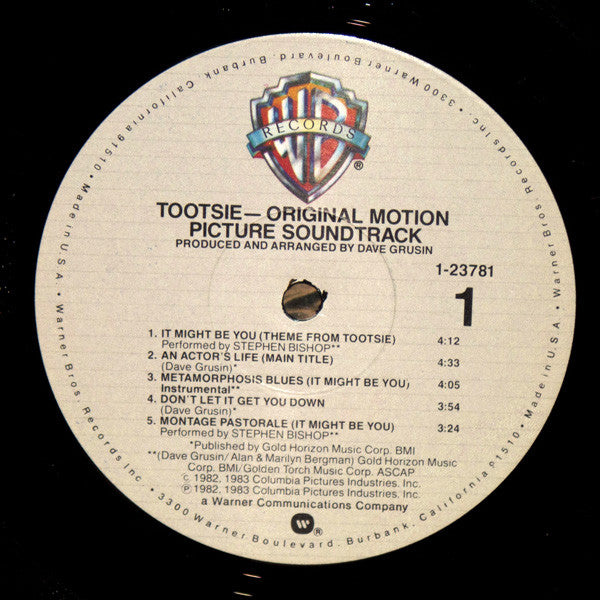 Dave Grusin : Tootsie - Original Motion Picture Soundtrack (LP, Album)