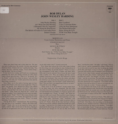 Bob Dylan : John Wesley Harding (LP, Album, RE)