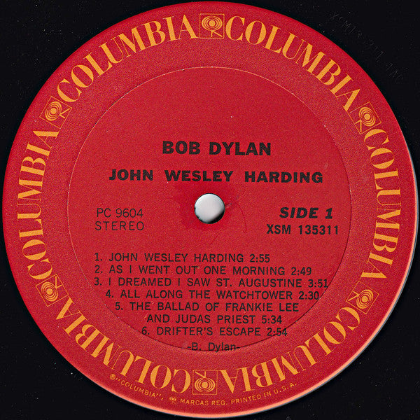 Bob Dylan : John Wesley Harding (LP, Album, RE)