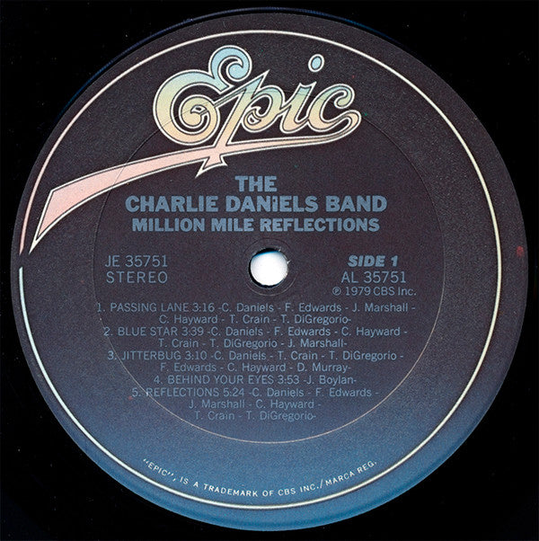 The Charlie Daniels Band : Million Mile Reflections (LP, Album)
