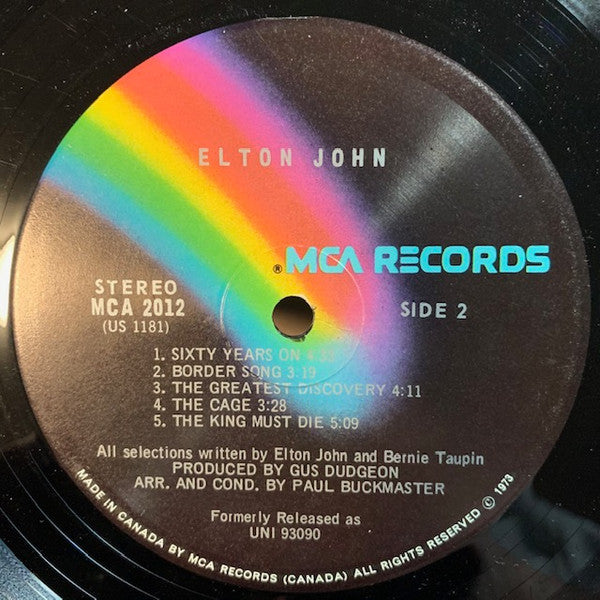 Elton John : Elton John (LP, Album, RE, Uni)