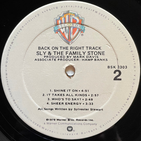 Sly & The Family Stone : Back On The Right Track (LP, Album, Gol)