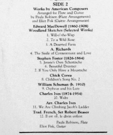Robert Beaser /  Paula Robison, Eliot Fisk : Mountain Songs: A Cycle Of American Folk Music (LP)