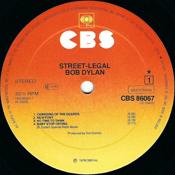 Bob Dylan : Street-Legal (LP, Album)