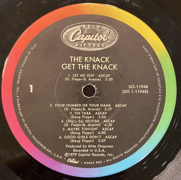 The Knack (3) : Get The Knack (LP, Album, Jac)