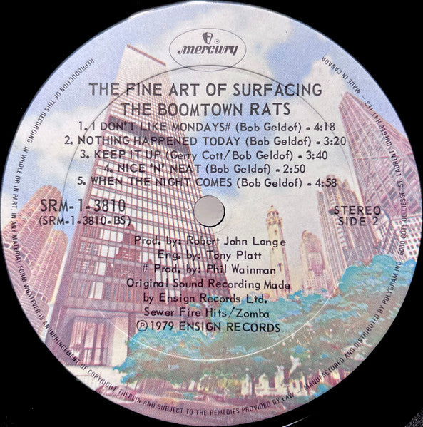 The Boomtown Rats : The Fine Art Of Surfacing (LP, Album)