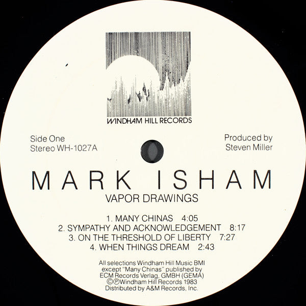 Mark Isham : Vapor Drawings (LP, Album, Pre)