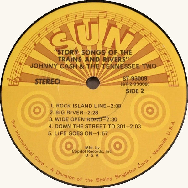 Johnny Cash & The Tennessee Two : Story Songs Of The Trains And Rivers (LP, Comp, Club)