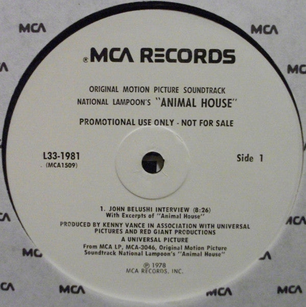 John Belushi And Stephen Bishop : National Lampoon's Animal House (12", Promo)