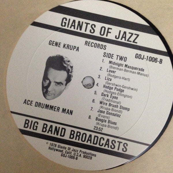 Gene Krupa : Ace Drummer Man (LP, Comp, Mono, Ltd)