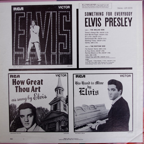 Elvis Presley : Something For Everybody (LP, Album, RE)