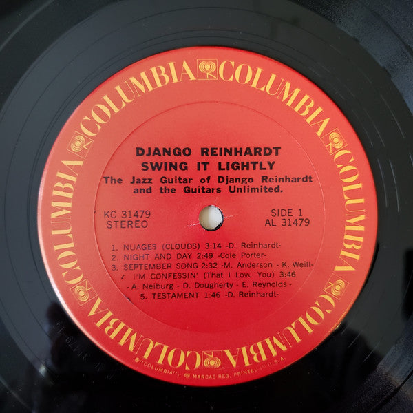 Django Reinhardt And The Guitars Unlimited : Swing It Lightly (LP, Album, Ter)