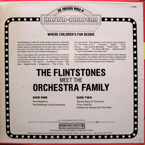 The Flintstones : The Flintstones Meet The Orchestra Family (LP, Album)