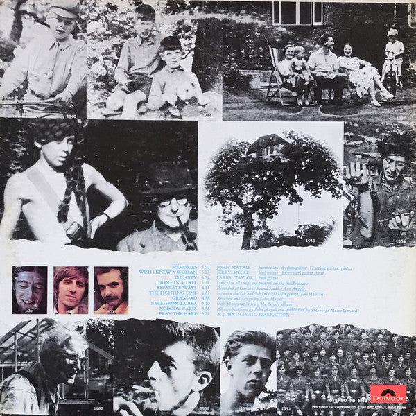 John Mayall / Jerry McGee / Larry Taylor : Memories (LP, Album, Club)