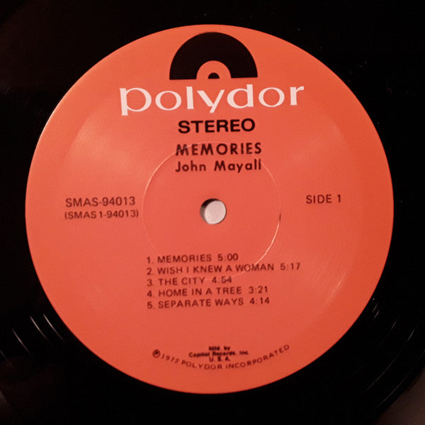 John Mayall / Jerry McGee / Larry Taylor : Memories (LP, Album, Club)
