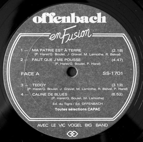 Offenbach Avec Vic Vogel : En Fusion (LP, Album)