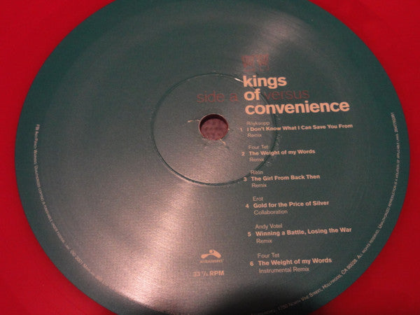 Kings Of Convenience : Versus (LP, Comp, Ltd, RE, Red)