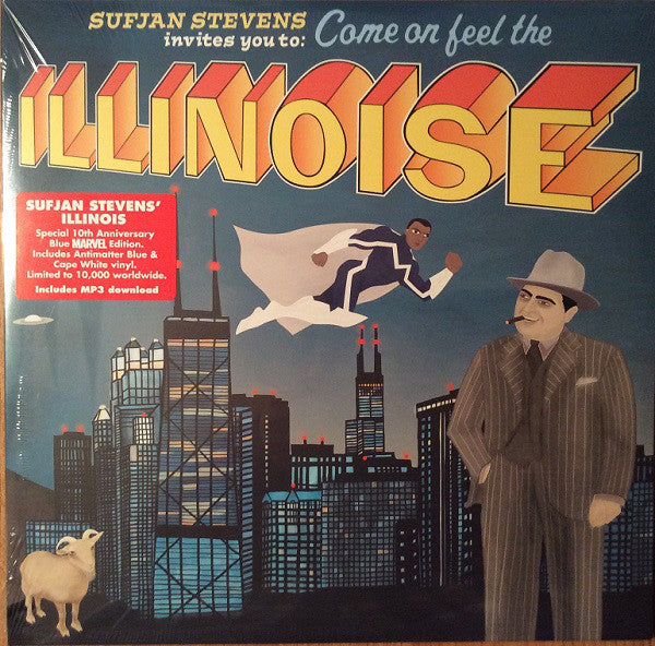 Sufjan Stevens : Illinois (Special 10th Anniversary Blue Marvel Edition) (LP, Whi + LP, Blu + 12", Shape, Red + Album, Ltd)