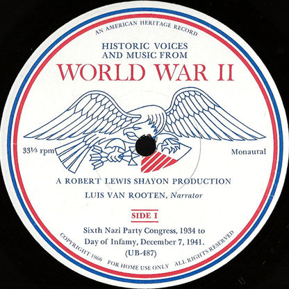 Various : Historic Voices And Music From World War II (LP)