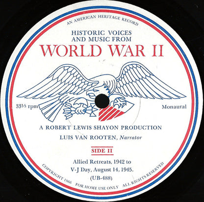 Various : Historic Voices And Music From World War II (LP)