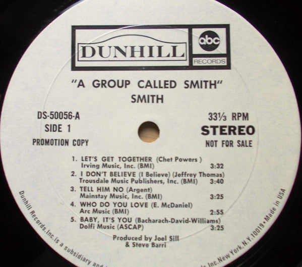 Smith (3) : A Group Called Smith (LP, Album, Promo, Mon)