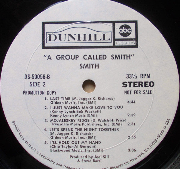 Smith (3) : A Group Called Smith (LP, Album, Promo, Mon)