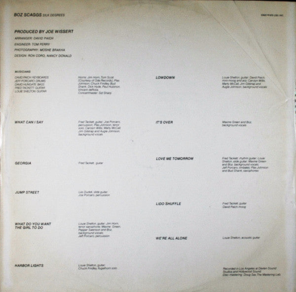 Boz Scaggs : Silk Degrees (LP, Album, RE, NAM)