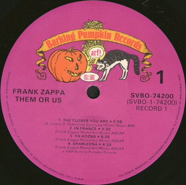 Zappa* : Them Or Us (2xLP, Album, Jac)