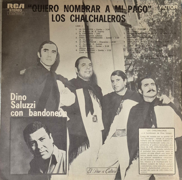 Los Chalchaleros, Dino Saluzzi : Quiero Nombrar A Mi Pago (LP, Album)